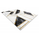 Alfombra EMERALD exclusivo 1015 glamour, elegante mármol, geométrico negro / oro