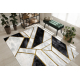 Tapis EMERALD exclusif 1015 glamour, élégant marbre, géométrique noir / or