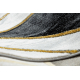 Kilimas EMERALD išskirtinis 1015 glamour, stilingas marmuras, geometrinis juodas / auksas
