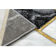 Tæppe EMERALD eksklusiv 1015 glamour, stilfuld marmor, geometrisk sort / guld