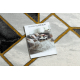 Koberec EMERALD výhradní 1015 glamour, stylový mramor, geometrický černý / zlato