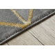 Kilimas EMERALD išskirtinis 1012 glamour, stilingas geometrinis, marmuras pilka / auksas