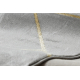 Tappeto EMERALD esclusivo 1012 glamour, elegante géométrique, Marmo grigio / oro