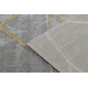 Exklusiv EMERALD Teppich 1012 glamour, stilvoll geometrisch Marmor grau / gold