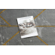 Exklusiv EMERALD Teppich 1012 glamour, stilvoll geometrisch Marmor grau / gold