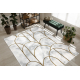 Exclusive EMERALD Carpet 1016 glamour, stylish art deco, marble cream / gold