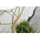 Eksklusiv EMERALD Teppe 1017 glamour, stilig marmor svart / gull