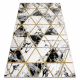 Exklusiv EMERALD Teppich 1020 glamour, stilvoll Marmor, Dreiecke schwarz / gold
