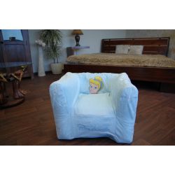 Scaun gonflabil pentru copii Disney Cinderella albastru