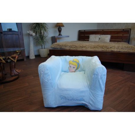 Scaun gonflabil pentru copii Disney Cinderella albastru