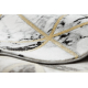 Matto EMERALD yksinomainen 1020 glamouria, tyylikäs marmori, kolmiot musta / kulta-