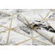 Tapis EMERALD exclusif 1020 glamour, élégant marbre, triangles noir / or