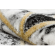 Αποκλειστικό EMERALD Χαλί 1020 αίγλη, κομψό μάρμαρο, τρίγωνα μαύρο / χρυσός