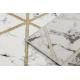 Tapis EMERALD exclusif 1020 glamour, élégant marbre, triangles noir / or