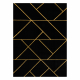 Paklājs EMERALD ekskluzīvs 1012 glamour, stilīgs ģeometriskas melns / zelts