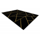 Alfombra EMERALD exclusivo 1012 glamour, elegante geométrico negro / oro