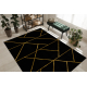 Exklusiv EMERALD Teppich 1012 glamour, stilvoll geometrisch schwarz / gold