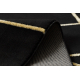 Alfombra EMERALD exclusivo 1012 glamour, elegante geométrico negro / oro