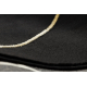 Tæppe EMERALD eksklusiv 1012 glamour, stilfuld geometrisk sort / guld