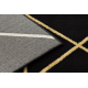 Ексклузивно EMERALD Тепих 1012 гламур, стилски геометријски црн / злато