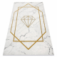 Alfombra EMERALD exclusivo 1019 glamour, elegante diamante, mármol crema / oro