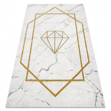 Vaip EMERALD eksklusiivne 1019 glamour, stiilne teemant, marmor kreem / kullast