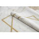 Kizárólagos EMERALD szőnyeg 1019 glamour, elegáns gyémánt, márvány krém / arany