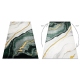 Tæppe EMERALD eksklusiv 1017 glamour, stilfuld marmor flaske grøn / guld