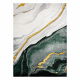 Tæppe EMERALD eksklusiv 1017 glamour, stilfuld marmor flaske grøn / guld