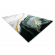 Exclusive EMERALD Carpet 1017 glamour, stylish marble bottle green / gold