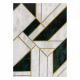 Alfombra EMERALD exclusivo 1015 glamour, elegante mármol, geométrico botella verde / oro
