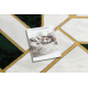 Koberec EMERALD exkluzívne 1015 glamour, štýlový mramor, geometrický fľaškovo zelené / zlato