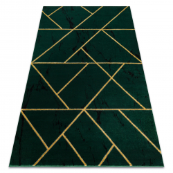 ковер EMERALD эксклюзивный 1012 гламур, стильный геометричес, Мрамор бутылочно-зеленый / золото