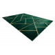 Tæppe EMERALD eksklusiv 1012 glamour, stilfuld geometrisk, marmor flaske grøn / guld
