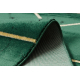 Paklājs EMERALD ekskluzīvs 1012 glamour, stilīgs ģeometriskas, marvalzis pudele zaļa / zelts