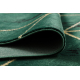 изключителен EMERALD килим 1012 блясък, геометричен, мрамор бутилка зелена / злато
