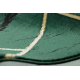 Tapis EMERALD exclusif 1012 glamour, élégant géométrique, marbre bouteille verte / or