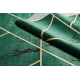 Eksklusiv EMERALD Teppe 1012 glamour, stilig geometriske, marmor flaske grønn / gull