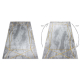 Kilimas EMERALD išskirtinis 1022 glamour, stilingas geometrinis, marmuras pilka / auksas