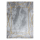 Kilimas EMERALD išskirtinis 1022 glamour, stilingas geometrinis, marmuras pilka / auksas