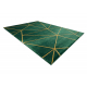 Ексклузивно EMERALD Тепих 1013 гламур, стилски геометријски боца зелена / злато
