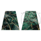 Tæppe EMERALD eksklusiv 1018 glamour, stilfuld marmor flaske grøn / guld