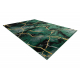Exklusiv EMERALD Teppich 1018 glamour, stilvoll Marmor Flaschengrün / gold