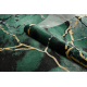 изключителен EMERALD килим 1018 блясък, мрамор бутилка зелена / злато