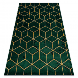 Alfombra de lana KASHQAI 4362 400 circulo ornamento verde / burdeos