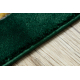 Tæppe EMERALD eksklusiv 1014 glamour, stilfuld terning flaske grøn / guld