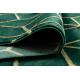 Exclusive EMERALD Carpet 1014 glamour, stylish cube bottle green / gold