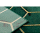 Kizárólagos EMERALD szőnyeg 1014 glamour, elegáns kocka üveg zöld / arany