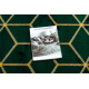 Dywan EMERALD ekskluzywny 1014 glamour, stylowy kostka butelkowa zieleń / złoty