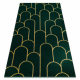 Kilimas EMERALD išskirtinis 1021 glamour, stilingas art deco, butelis žalias / auksas